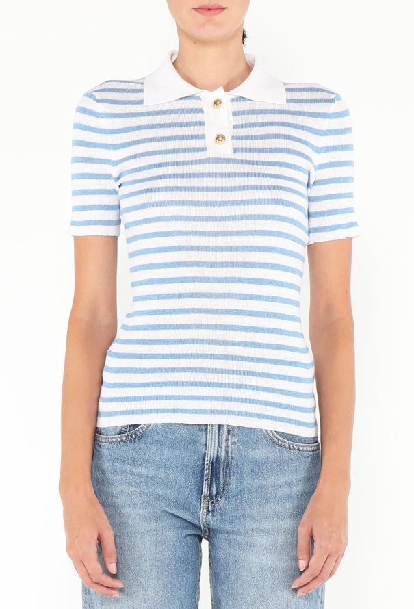 Dior 2022 Striped Knit Polo - 1