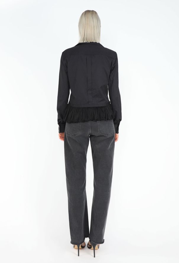 Balenciaga S/S 2001 Asymmetrical Ruffled Shirt - 3