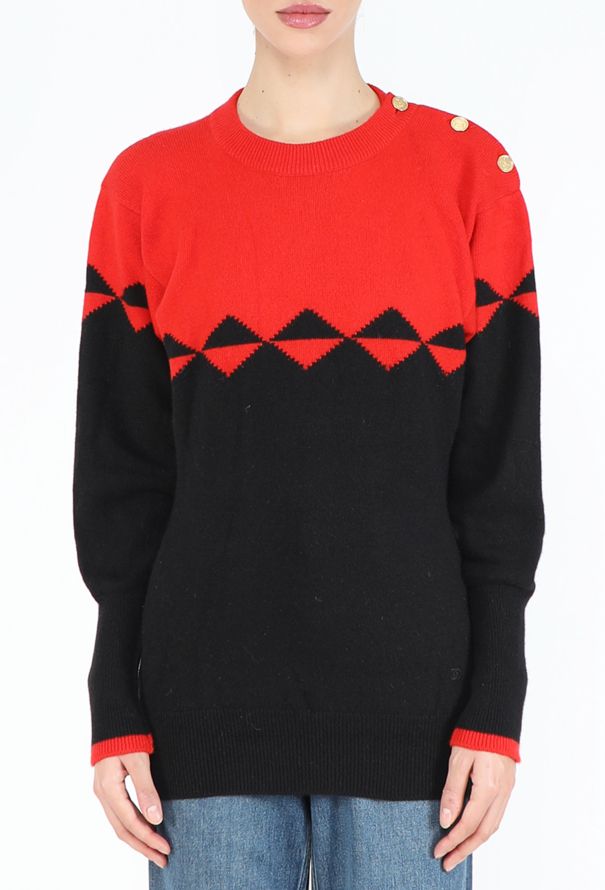 Chanel '80s Scottish Cashmere Sweater - 1