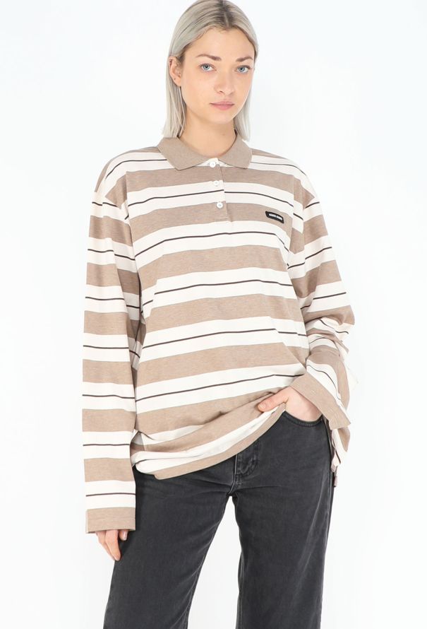 Miu Miu 2024 Striped Polo T-Shirt - 4