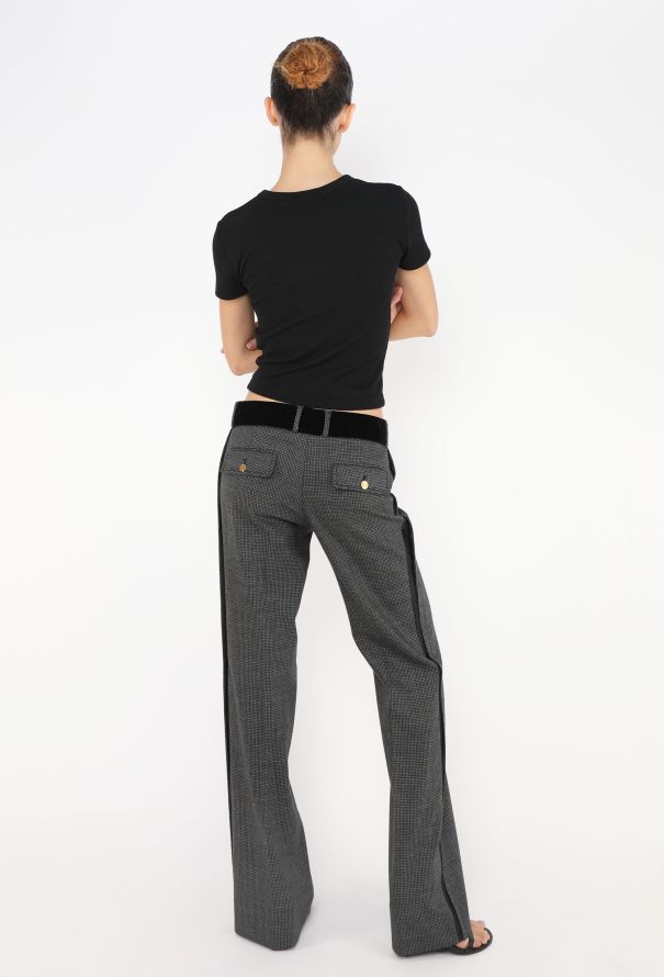 Dolce & Gabbana ’90s Houndstooth Velvet Smoking Trousers - 4