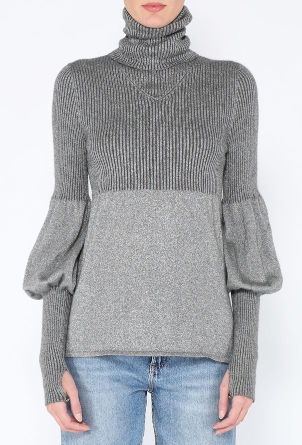 Chanel F/W 2005 Cashmere Lamé Turtleneck - 1