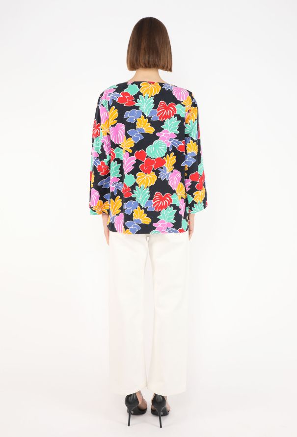Saint Laurent Vintage Printed Cotton Blouse - 5