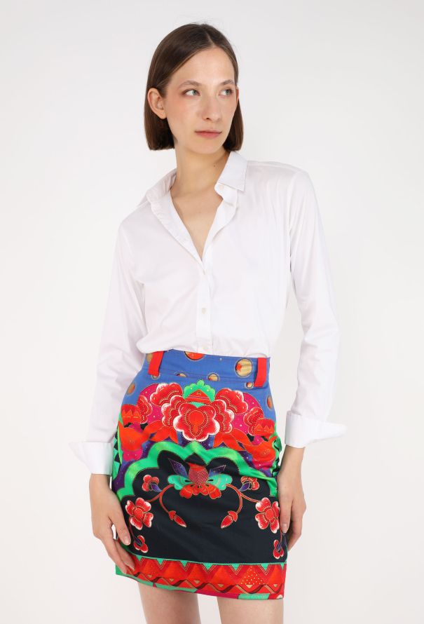 Gianni Versace Mandala Printed Mini Skirt, 1990 - 1