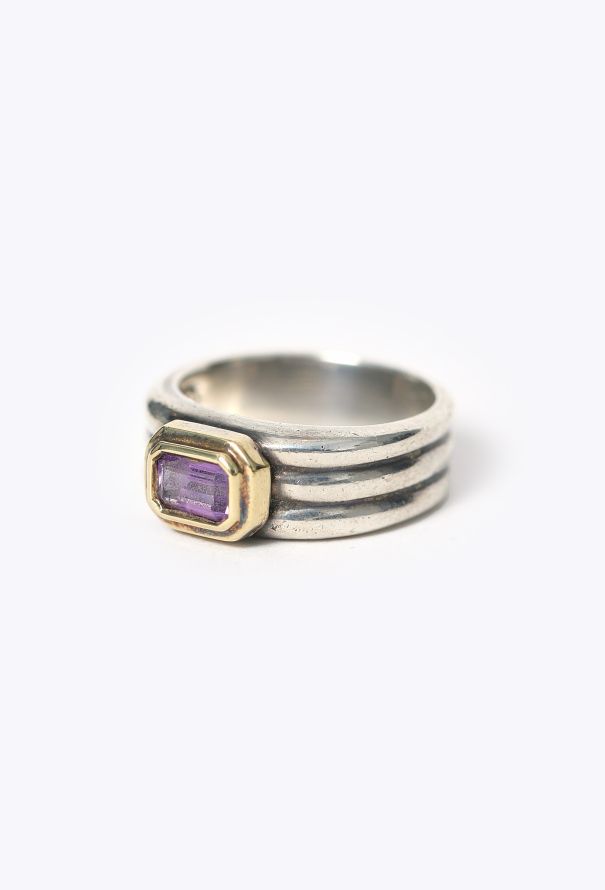 David Yurman 14K Yellow Gold & Amethyst Sterling Ring - 3