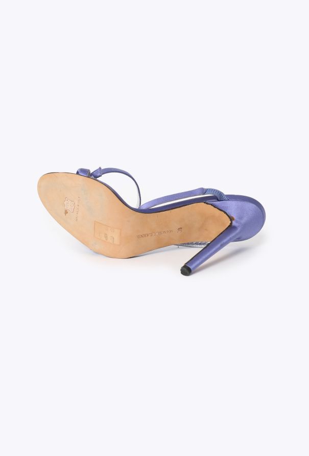 Manolo Blahnik '90s Satin Infinity Sandals - 5