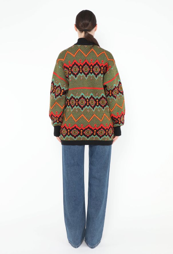 Saint Laurent 1989 Oversized Chevron Sweater - 4