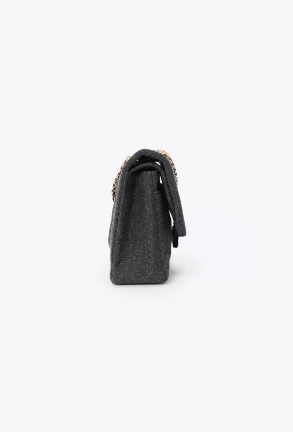 Chanel Grey Jersey Medium Timeless Bag - 5 Chanel Grey Jersey Medium Timeless Bag - 5