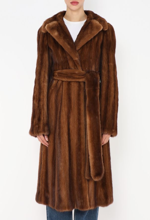 Céline RARE Pre-Fall 2015 Belted Mink Coat - 3