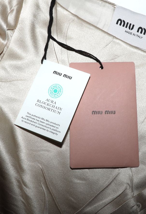 Miu Miu F/W 2024 Textured Charmeuse Dress - 8