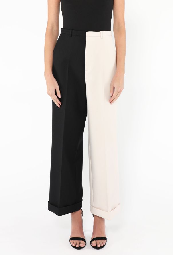 Gucci Resort 2023 Bicolor mid-rise Twill Trousers - 3