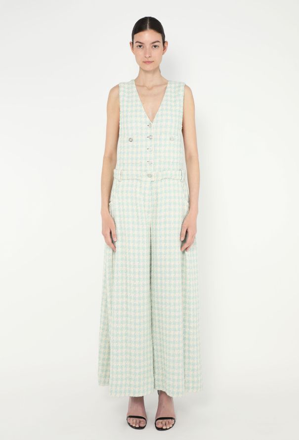 Chanel S/S 2023 Wide-Leg Tweed Jumpsuit - 4