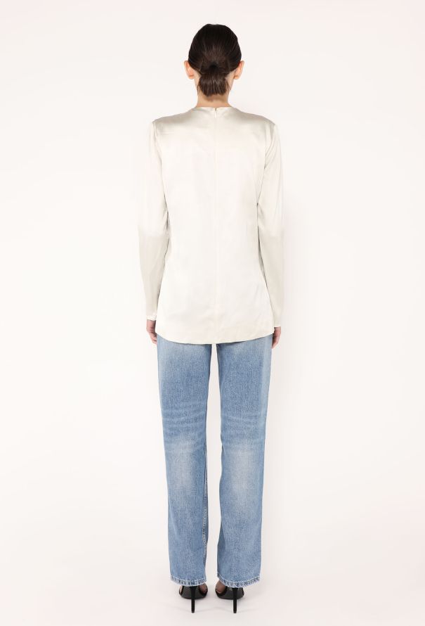 Céline S/S 2013 Iridescent Charmeuse Top - 4