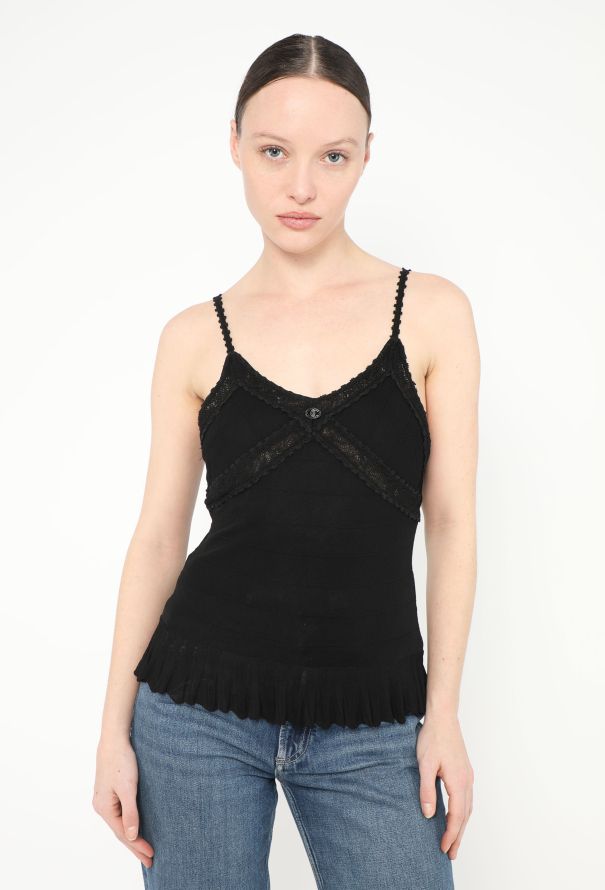 Chanel Lace Trim 'CC' Camsiole - 1