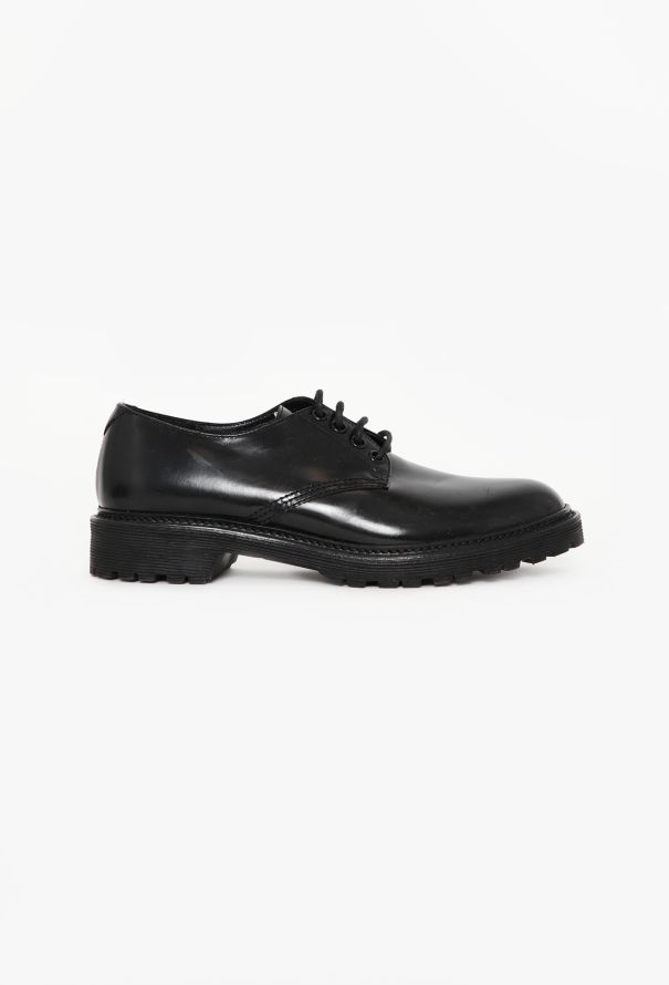 Saint Laurent Laced Calfskin Derbies - 1