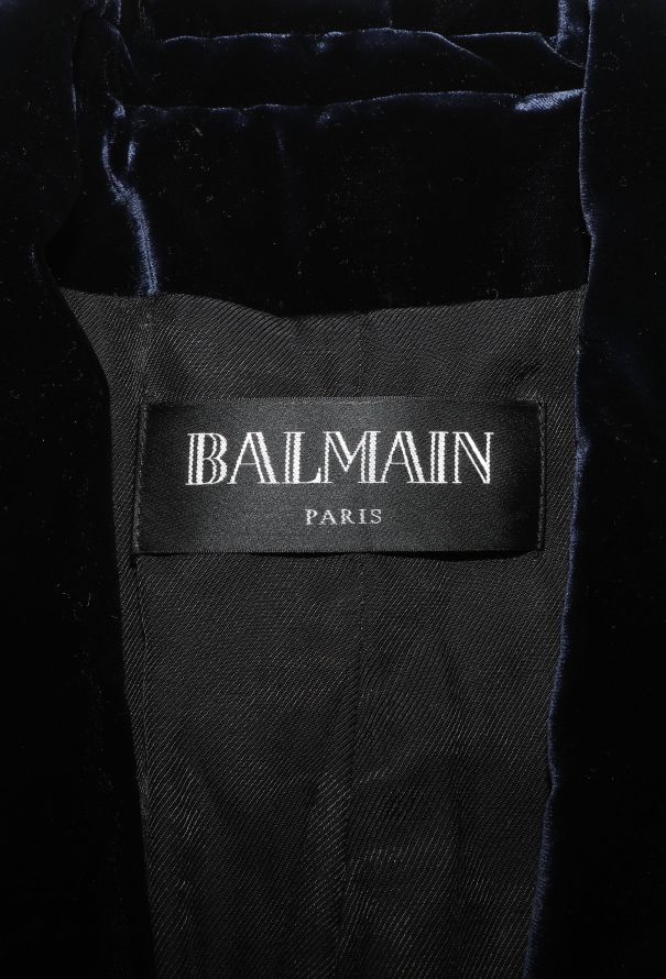 Balmain Midnight Velvet Tailored Blazer - 7