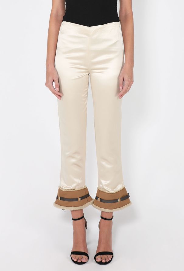 Miu Miu Shearling-Trimmed Satin Trousers, F/W 1999 - 4