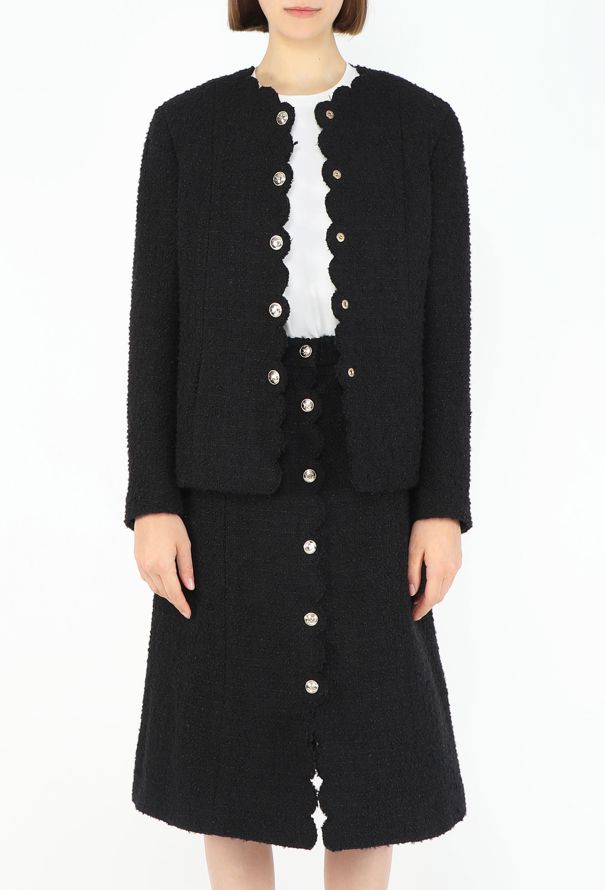 Chanel F/W 2020 Scalloped Tweed 'CC' Ensemble - 4