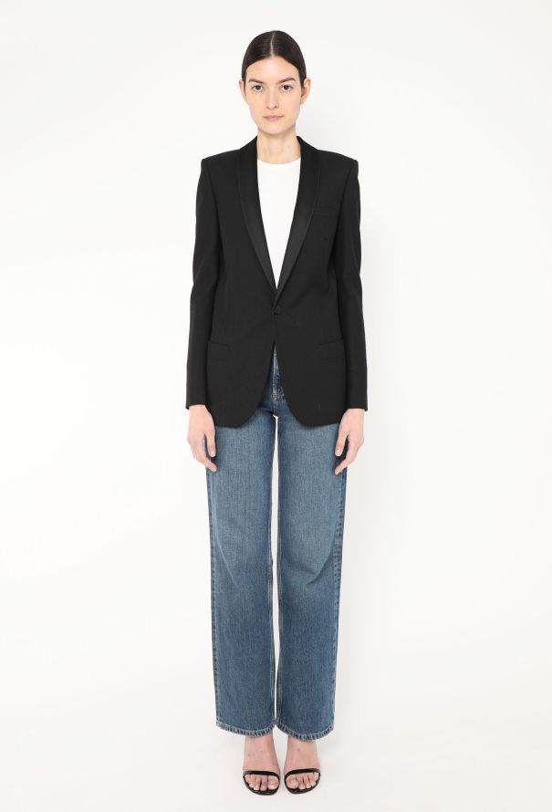 Saint Laurent Tailored Shawl Smoking Blazer - 2