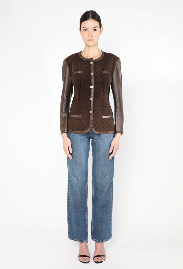 Chanel COLLECTOR F/W 1988 Quilted Suede Jacket - 3 Chanel COLLECTOR F/W 1988 Quilted Suede Jacket - 3