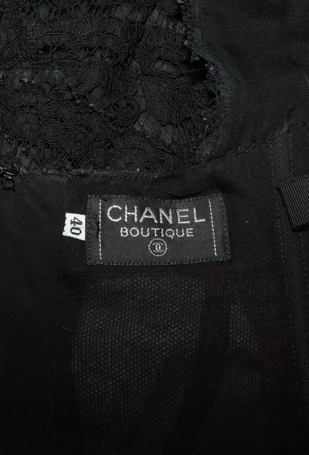 Chanel RARE S/S 1988 Guipure Pleated Camélia Dress - 8