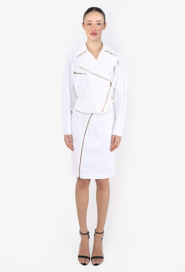 Alaïa ICONIC 1986 Denim Biker Ensemble - 1