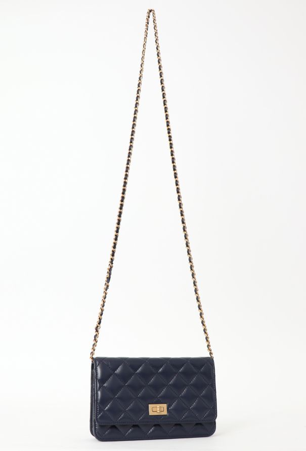 Chanel Navy 2.55 Wallet On Chain - 2