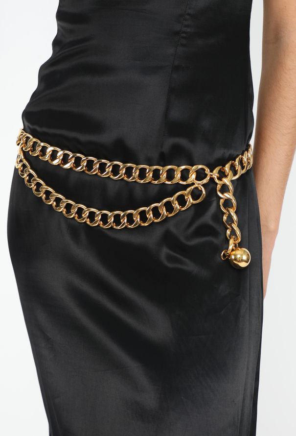 Chanel '90s Chainlink Ball Pendant Belt - 2