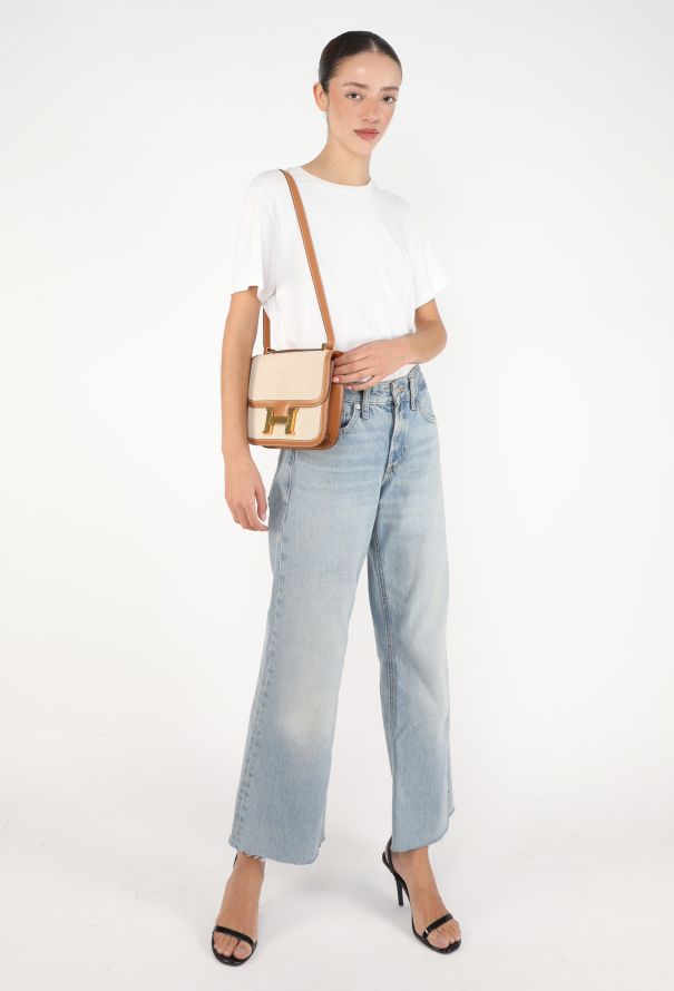 Hermès Vintage Toile & Gold Box Constance 23 - 4