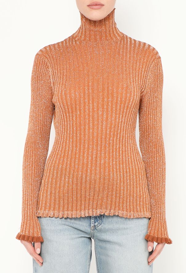 Chloé F/W 2018 Iridescent Ribbed Turtleneck - 1