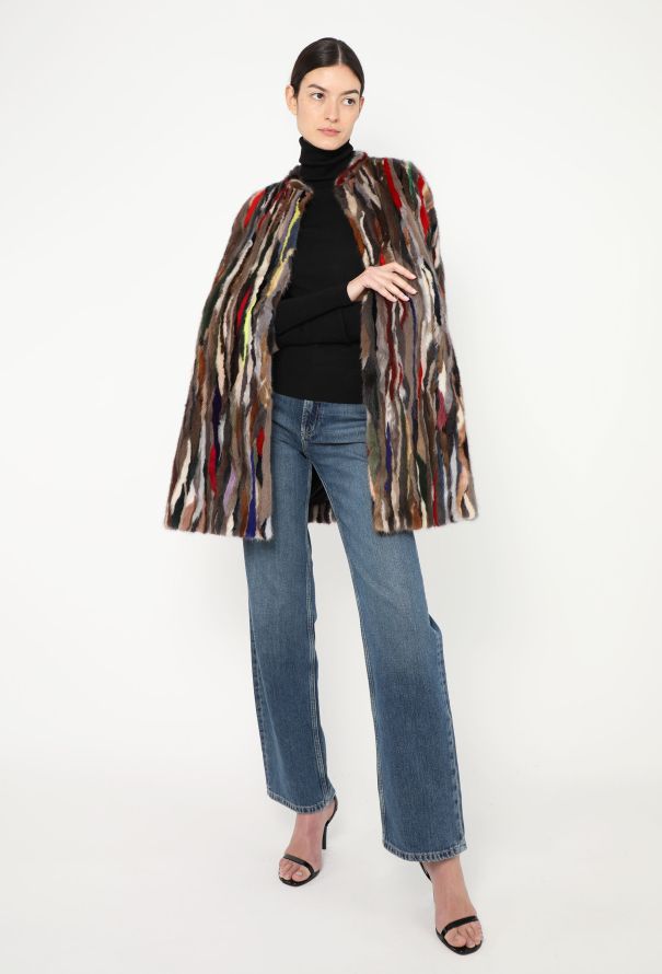 Saint Laurent Stunning F/W 2014 Mink Fur Cape - 1