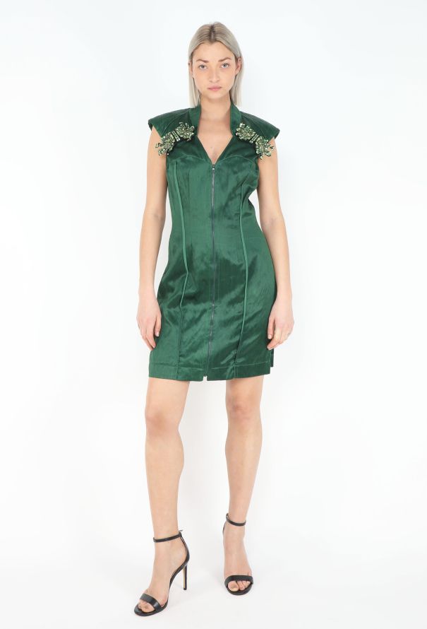 Prada 2009 Embellished Charmeuse Dress - 3