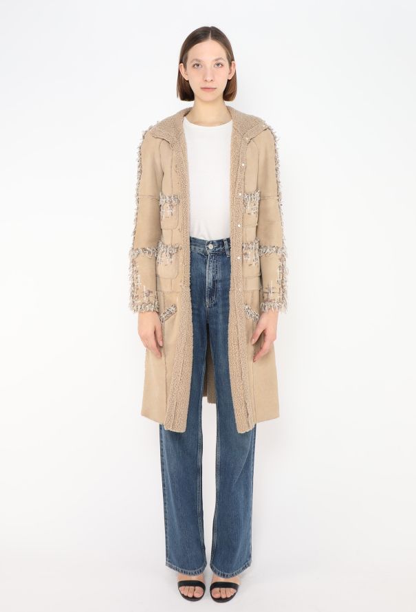 Chanel COLLECTOR F/W 2005 Embellished Shearling Coat - 5 Chanel COLLECTOR F/W 2005 Embellished Shearling Coat - 5