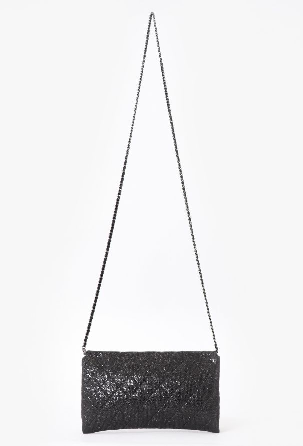 Chanel Black Iridescent Clutch With Chain - 3 Chanel Black Iridescent Clutch With Chain - 3