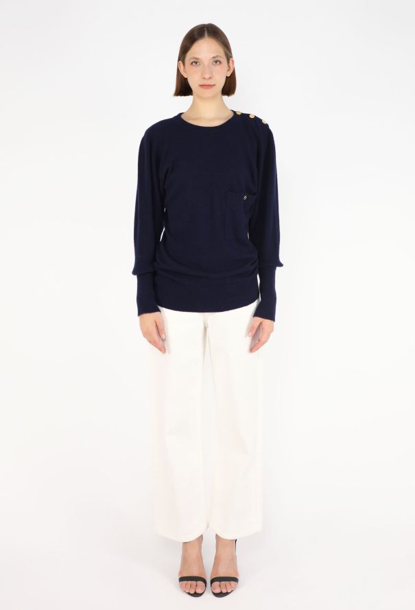 Chanel Scottish Cashmere Knit Sweater, 1980s - 3