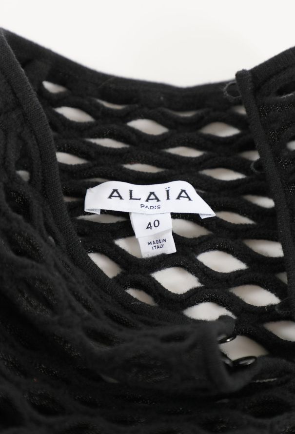 Alaïa F/W 2023 Lattice Knit Dress - 6