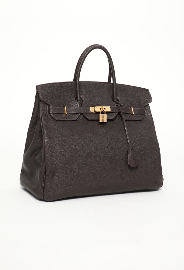 Hermès Ebène Mysore HAC Birkin 35 - 4 Hermès Ebène Mysore HAC Birkin 35 - 4
