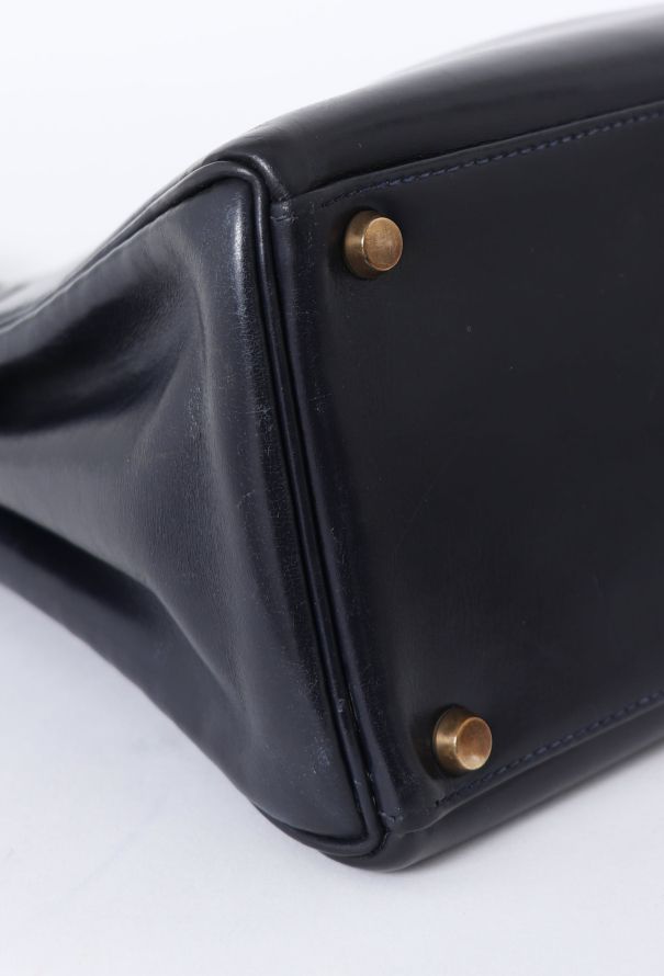 Hermès Kelly 28 Retourné in Navy Box Leather – Late 60s / Early 70s - 11