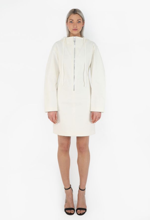 Bottega Veneta S/S 2021 Linen Crochet Hood Dress - 4