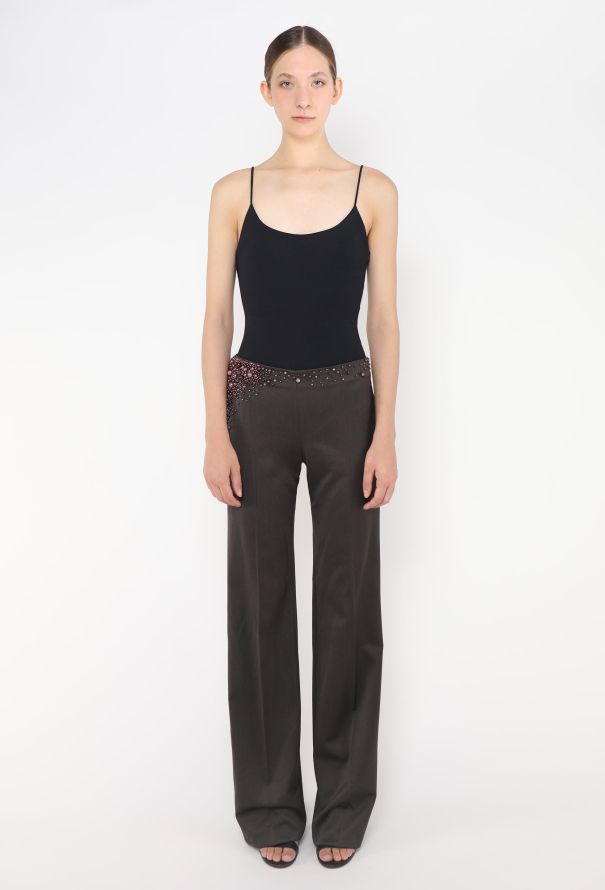 Chloé 2001 Beaded Low-Rise Trousers - 1