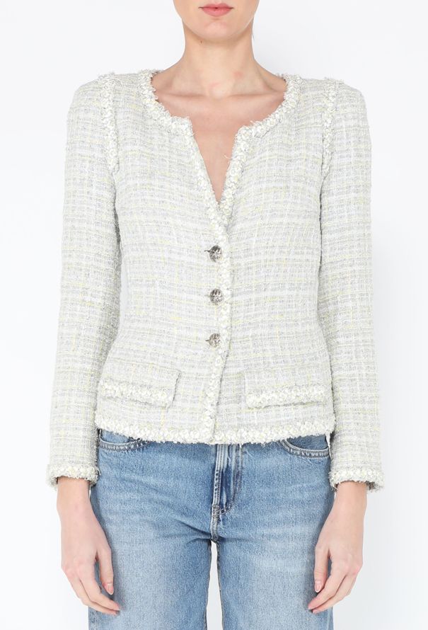 Chanel 2009 Frayed Trim Tweed Jacket - 1
