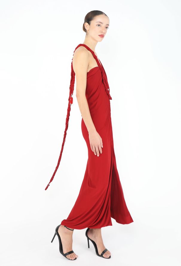 Jean Paul Gaultier 2002 Braided Trim Ruched Dress - 2