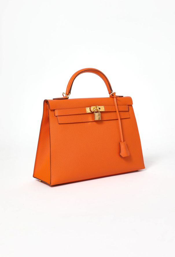 Hermès Orange H Epsom Kelly Sellier 32 - 4 Hermès Orange H Epsom Kelly Sellier 32 - 4