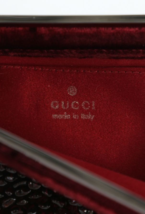 Gucci Embellished Velvet Clutch, 1999 - 12