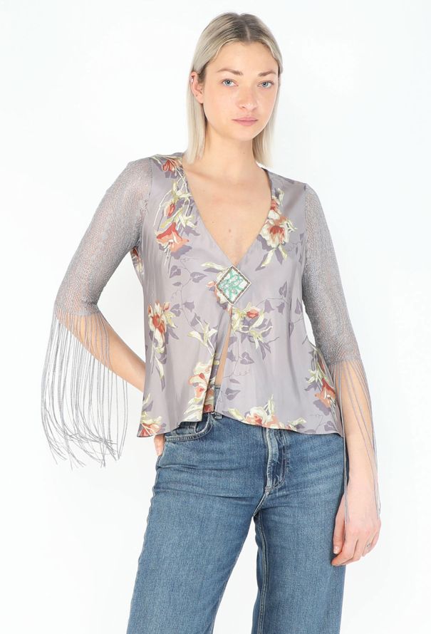 Chloé S/S 2000 Silk Fringe Blouse - 3