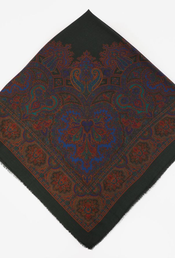 Saint Laurent Vintage Paisley Printed Shawl - 4