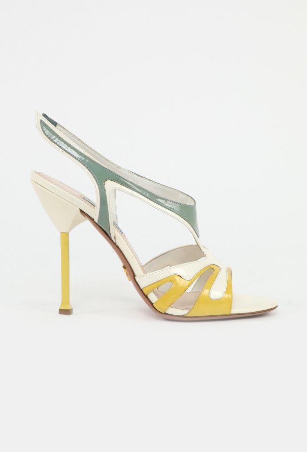 Prada S/S 2012 Patent Flame Slingbacks - 1