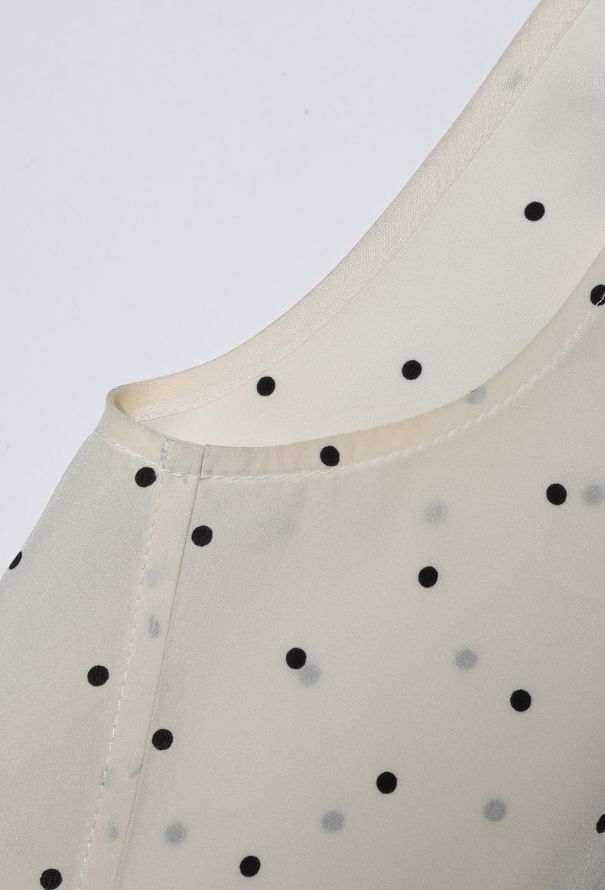 Céline Polka Dot Silk Lavallière Blouse - 7