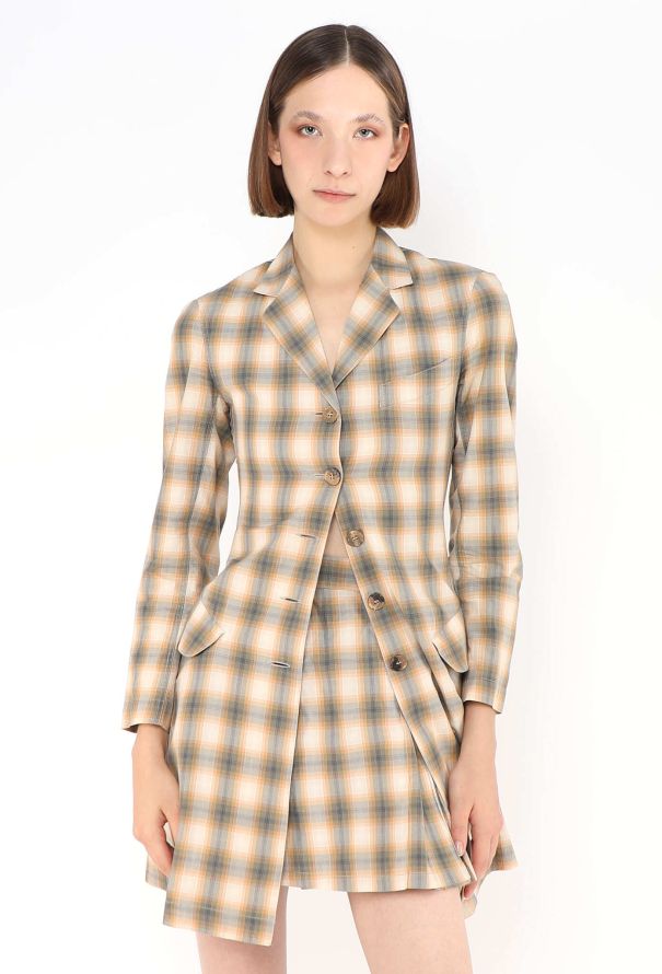 Alaïa Rare Early '90s Tartan Tunic - 1