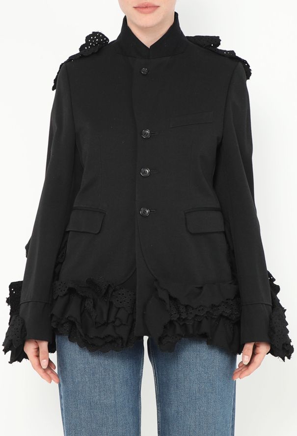 Comme des Garçons F/W 2000 Embroidered Ruffled Blazer - 1